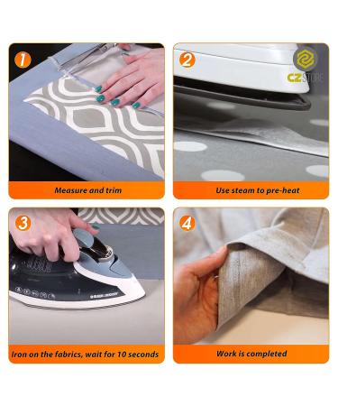 CZ Store Iron-On Fabric Tape 0.78-inch 70 Yard 2-Pack White Fusible Adhesive Hemming Strip for Curtains Clothes Pants Pillow Case Uniform - Buy Online on GoSupps.com