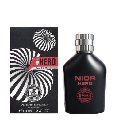 Hybrid & Company Nior Hero Pour Homme For Men Eau De Parfum Vaporisateur Natural Spray 3.4 Fl Oz Nior Hero 3.4 Fl Oz (Pack of 1)