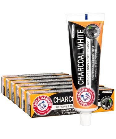 6x Arm & Hammer Charcoal White Toothpaste 75ml - 6 pieces pPack!