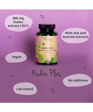 Kudzu Root Capsules Vegavero | 6000mg High Strength Extract | 8% Isoflavones | Alcohol Detox & Menopause Aid | Vegan | 180 Capsules - Buy Online on GoSupps.com