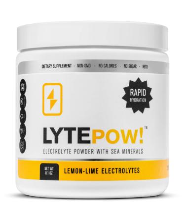 LytePow Electrolytes Powder with Sea Minerals - Lemon-Lime Hydration Supplement - 90 Servings - Non-GMO, No Calories, or Sugar - Delicious Keto Replenishment Drink Mix - Perfect for Exercising