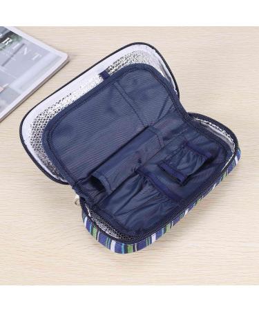 tesrgre Insulin Cooler Travel Case Diabetic Medication Organizer Medicals Cooler Bag Waterproof and Insulation Liner(Navy Blue) - Buy Online on GoSupps.com
