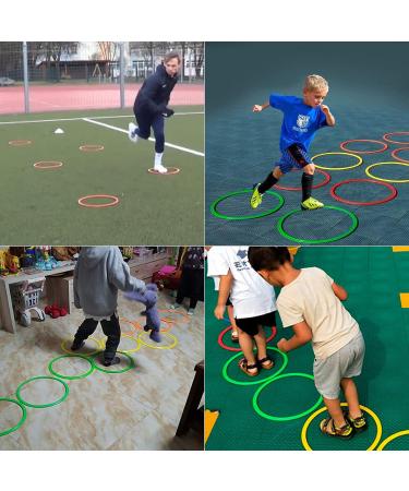 TNZMART Speed Agility Rings Set with 10 Cones - Multicolor Soccer Training Rings - 12 Piece Pack - Buy Online on GoSupps.com