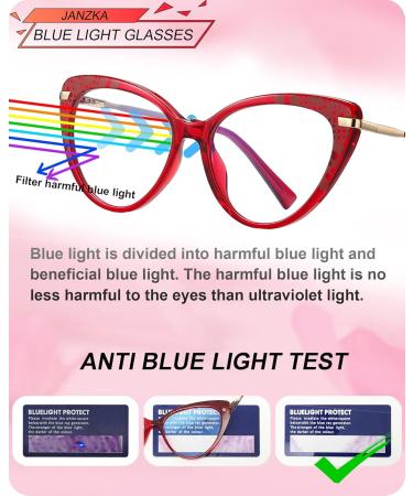 Spring Hinge Red Cateye Anti Blue Light Glasses for Women - Fashionable Big Face Gaming & Computer Eyewear - Buy Online on GoSupps.com