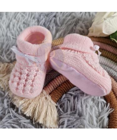 Royal Icon Baby Booties 0-3 Months | Warm & Safe Newborn Slippers for Baby Boys & Girls | Soft & Stylish Ri403 Pink Ri1045 - Buy Online on GoSupps.com