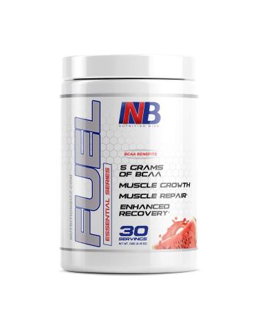 NutritionBizz Fuel 2:1:1 BCAA Powder 5 Grams of BCAAs Amino Acids Post Workout Recovery Drink for Muscle Building Recovery and Endurance 30 Servings (Watermelon)