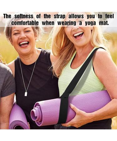 Durable Adjustable Yoga Mat Sling - 2 Piece Carrying Strap for Easy Transport - Black Yoga Mat Carrier Belt - Buy Online on GoSupps.com