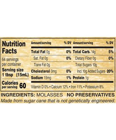 Golden Barrel Blackstrap Molasses 32 fl. oz. Wide Mouth - Pure & All-Natural - Buy Online on GoSupps.com