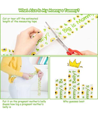 OSNIE Sunflower Tummy Measuring Tape - 2 Rolls for Baby Shower Game - Buy Online on GoSupps.com