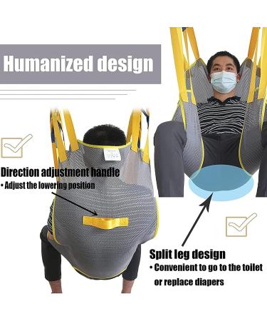 Patient Lift Toileting Sling - Patient Lift Toileting Sling Large Mesh Sling for Shower Home Use Electric Transfer Belt with Head Support Handicap - Buy Online on GoSupps.com