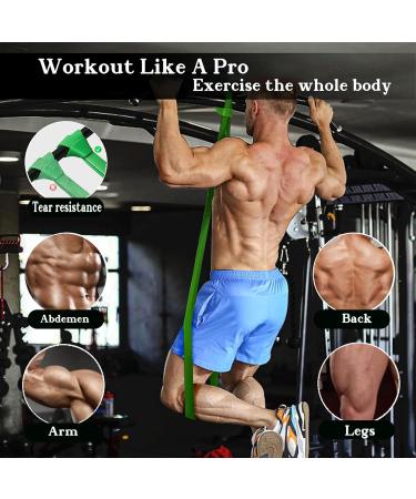 Resistance Bands with Door Anchor Handles Resistance Exercise Bands Resistance Bands Set for Heavy Strength Exercise Training Pull Up Assist Bands Workout Bands for Gym Fitness Green Purple Black Red Yellow 5 - Buy Online on GoSupps.com