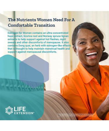 Life Extension Estrogen for Women - 30 Vegetarian Tablets | Hormonal Support Supplement - Buy Online on GoSupps.com