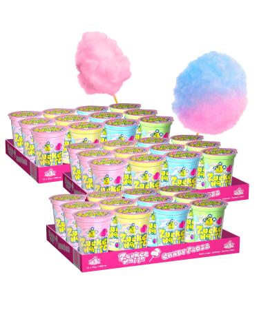 Aha cotton candy 4 colorful varieties 36 x 20g in the cup premium quality storage pack 4 flavors as at the fair for party at home garden party celebration 36 Pack