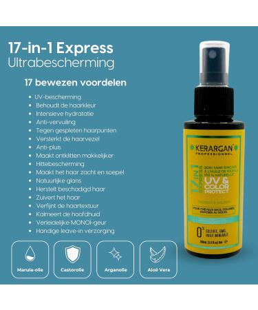 Sheny SAS Kerargan UVprotective Care Package with Marula Oil for Dry and Colored Hair Shampoo Conditioner Mask Serum and 17in1 Without Sulfates GMOs Mineral Oil 3x500 ml + 2x100 ml - Buy Online on GoSupps.com