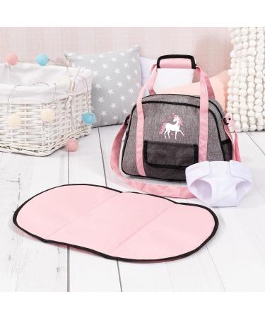 Shop Bayer Design 69033AB Doll Changing Bag - Gray & Pink with Accessories | International Shipping Available - Buy Online on GoSupps.com