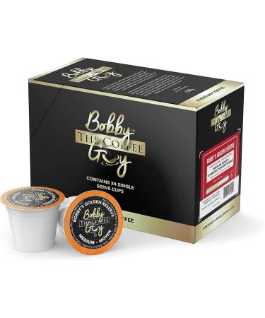 Bobby's Golden Reserve Medium Roast Coffee Compatible with Keurig K-Cup Brewers 24 Count - Buy Online on GoSupps.com