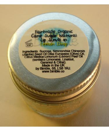 Bimble Organic Raw Cane Sugar Natural Lip Scrub 25g - Lemon Drop Flavour 25 g (Pack of 1)