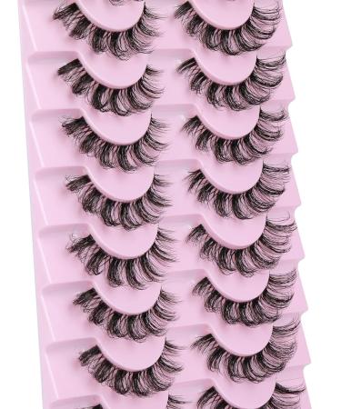 Russian Strip Lashes D Curl Fluffy False Eyelashes 9 Pairs by wtvane Style 3 - Buy Online on GoSupps.com