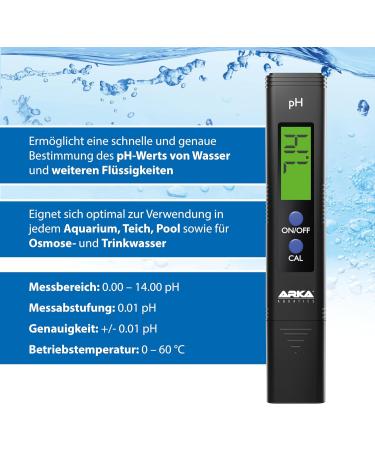 Arka Myaqua Set - PH & TDS/EC Measuring Device for Aquariums Pools Ponds & Drinking Water | Accurate Water Quality Testing - Buy Online on GoSupps.com
