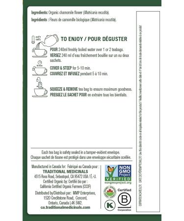 Traditional Medicinals Organic Chamomile Herbal Tea 16 Count & Organic Everyday Detox Lemon Herbal Tea - with Stinging Nettle & Burdock Root to Remove Accumulated Waste from The Body - 16 Tea Bags - Buy Online on GoSupps.com