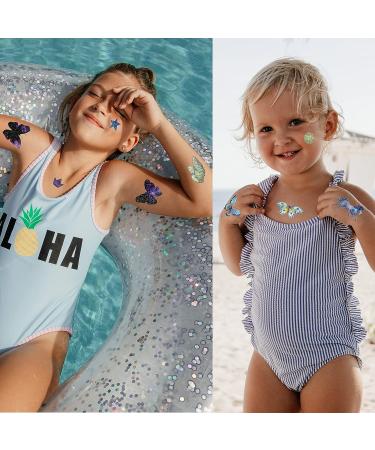 Glitter Temporary Tattoos - 157 Styles for Girls, Kids & Women | Colorful Butterfly Wings Stickers - Waterproof for Face Makeup, Birthday Parties & Goodie Bags - Buy Online on GoSupps.com