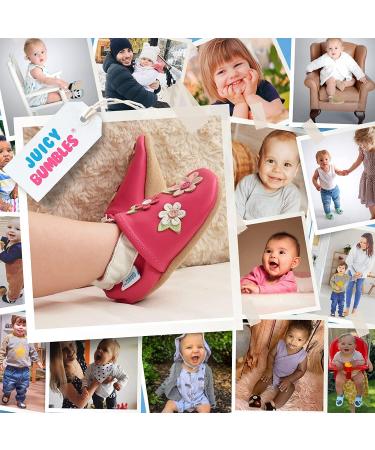 Soft Sole Leather Baby Walking Shoes 12-18 Months Pink Blossoms | Boy & Girl Toddler Shoes - Buy Online on GoSupps.com