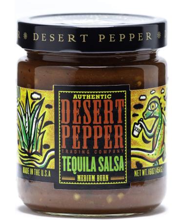 Desert Pepper Tequila Salsa, Medium Burn, 16-Ounce (6 Pack)