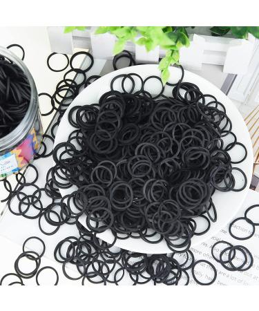 EAONE 1500Pcs Black Hair Bands - Small Hair Ties for Girls & Women, Elastic Rubber Bands in Box - Buy Online on GoSupps.com