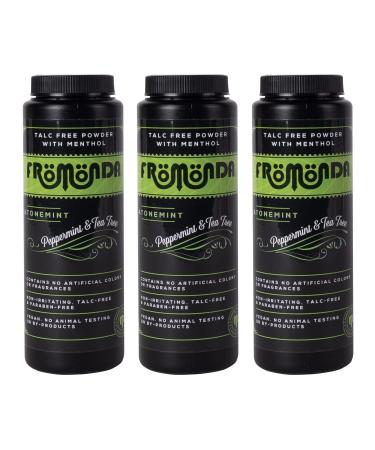 Fromonda Talc-Free Body Powder (AtoneMint) Menthol Peppermint & Tea Tree (5 oz 3-Pack) 5 Ounce 3-Pack