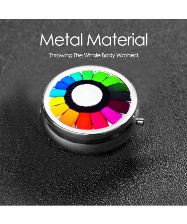 Colored Crayon Circle Pill Box - 3 Compartment Travel Organizer | Portable Pill Storage for International Shipping - Buy Online on GoSupps.com