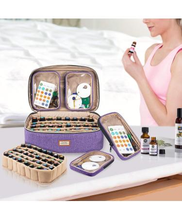 Curmio Essential Oils Organizer - Purple Essential Oil Bag for 40 Bottles (5-30 ml) - Perfect Storage Solution for Essential Oils - Buy Online on GoSupps.com