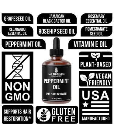 Peppermint Hair Growth Oil 1oz - Stimulate Hair Growth - Pack of 1 - Buy Online on GoSupps.com