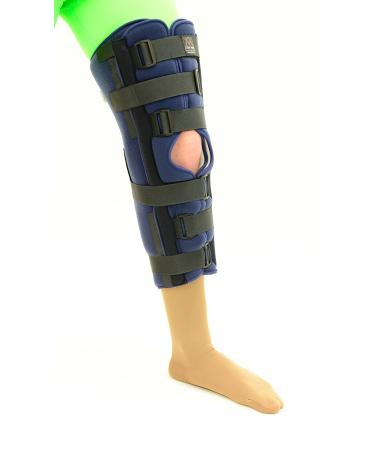 Tri-Panel Knee Immobilizer Brace Supportive & Adjustable Splint for Knee Post-Surgery or Injury Recovery Knee Brace Stabilizer 16 inches