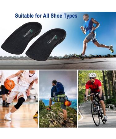 Orthopedic Insoles for Plantar Fasciitis & Flat Feet - High Support Arch Inserts (EU 36-41 Black) - Shock-Damping Relief for Heel & Midfoot Pain - Buy Online on GoSupps.com