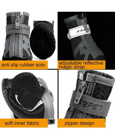 Zweitea Dog Shoes for Small Dogs - Breathable Slip-Resistant Boots for Chihuahua | Paw Protection Reflective Durable Sole Black 5# (1.89 x2.09 ) - Buy Online on GoSupps.com