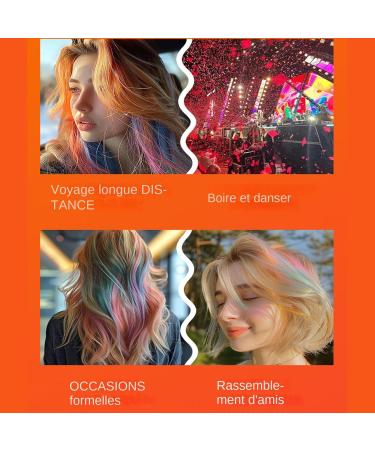 Washable Hair Dye - Temporary Hair Color for Dark Hair 5 Pack | Temporary Hair Dye Hair Coloring Chalk Washable Color Instant Hair Cream for Concert - Buy Online on GoSupps.com