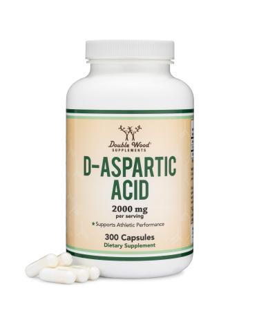 Double Wood Supplements D-Aspartic Acid DAA 2,000 mg - 300 Capsules