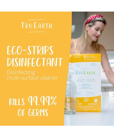Tru Earth Multi-Surface Cleaner Eco-Strips | Plastic Jug-Free & Easy to Use | 8 Strips Lemon Fresh (Made in Canada) Lemon Fresh 8 count (Pack of 1) - Buy Online on GoSupps.com