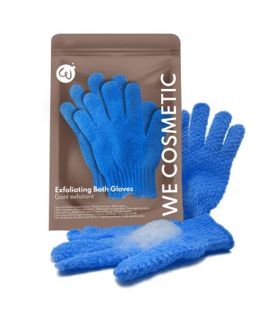 Pair of Body Exfoliating Gloves | Scrubbing and Loofah Mitt | Adult Wash Mitt - WE COSMETIC (Medium Exfoliation)