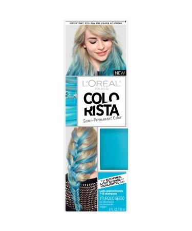 L'Oreal Paris Colorista Semi-Permanent Hair Color for Light Blonde or Bleached Hair  Turquoise