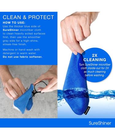 3-Pack Dual Texture Microfiber Cleaning Cloths with Storage Pouch - Ideal for Eyeglasses Phones Tablets & Electronics | International Shipping Available - Buy Online on GoSupps.com