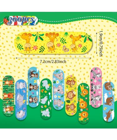 Patelai 300 Kids Bandages - 10 Styles of Waterproof Cartoon Adhesive Bandages for Children - Cute Flexible Protection for Cuts and Scrapes - Buy Online on GoSupps.com