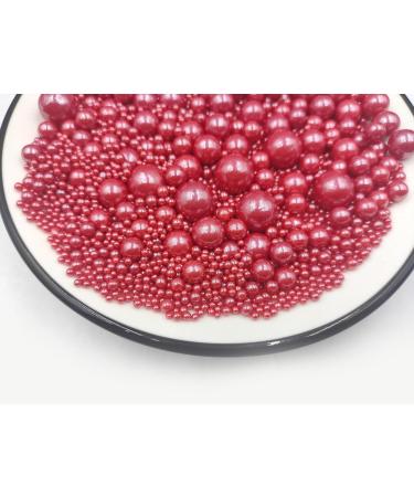 Edible Dark Red Pearl Sugar Sprinkles | Perfect for Cakes Cupcakes & Cookies | Wedding & Daily Decorations - Buy Online on GoSupps.com