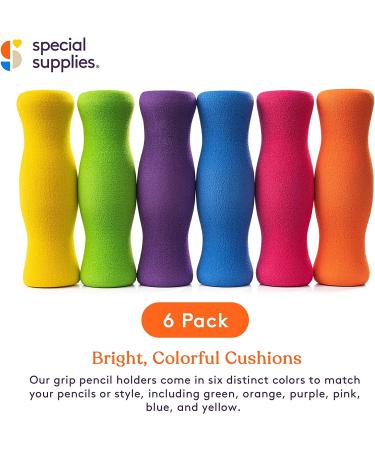 Special Supplies Long Foam Pencil Grips - Colorful Cushioned Holders for Handwriting, Drawing, Coloring - Ergonomic for Kids and Adults - Right or Left-Handed - Reusable (6 Pack) - Buy Online on GoSupps.com