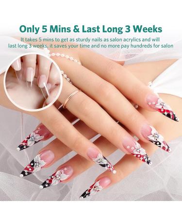 AIBRIT Nail Kit: 6 in 1 Glue Gel, 550 Coffin Nails, UV LED Lamp - DIY Nail Extension Set for Christmas Gifts - Buy Online on GoSupps.com