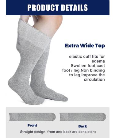 Shihanee 5 Pairs Seamless Sensitivity Socks - Over The Calf Sensory Friendly Medical Boot Sock for Adults | Comfortable Orthopedic Boot Liner - Buy Online on GoSupps.com