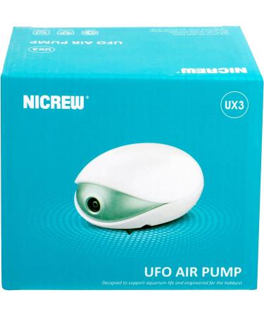 Nicrew Ultra-Quiet Aquarium Air Pump (Up to 100L) - Adjustable Flow 35 dB Includes Hose & Check Valve Energy-Efficient 1.7W - Buy Online on GoSupps.com