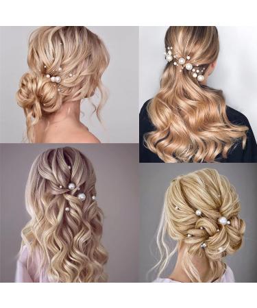 30-Piece Gold Wedding Pearl Hair Pins for Brides - Elegant Bridal Rhinestone Hair Accessories for Updos - Bridesmaid Women - Buy Online on GoSupps.com