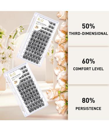 D-12mm 72 Cluster Lashes B&Q | Mega Volume DIY Eyelash Extensions | Soft Fluffy D Curl Clusters - Buy Online on GoSupps.com