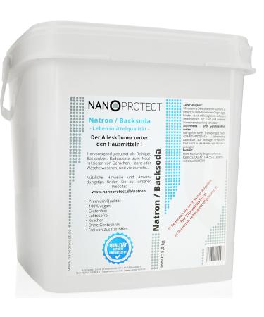 Buy Nanoprotect Natron - Premium Food Quality Bicarbonate Powder (5 kg) | German Made Sodium Hydrogen Carbonate | International Shipping - Buy Online on GoSupps.com